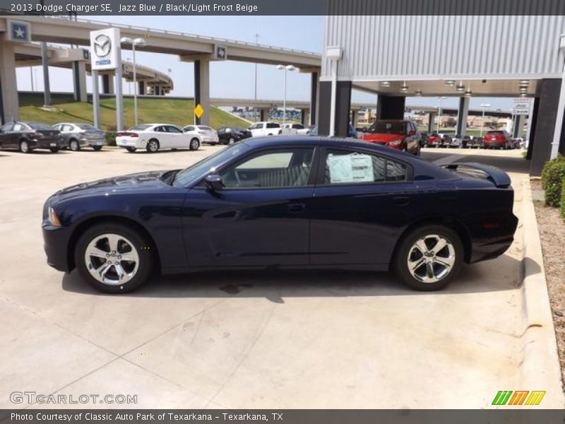 Jazz Blue / Black/Light Frost Beige 2013 Dodge Charger SE