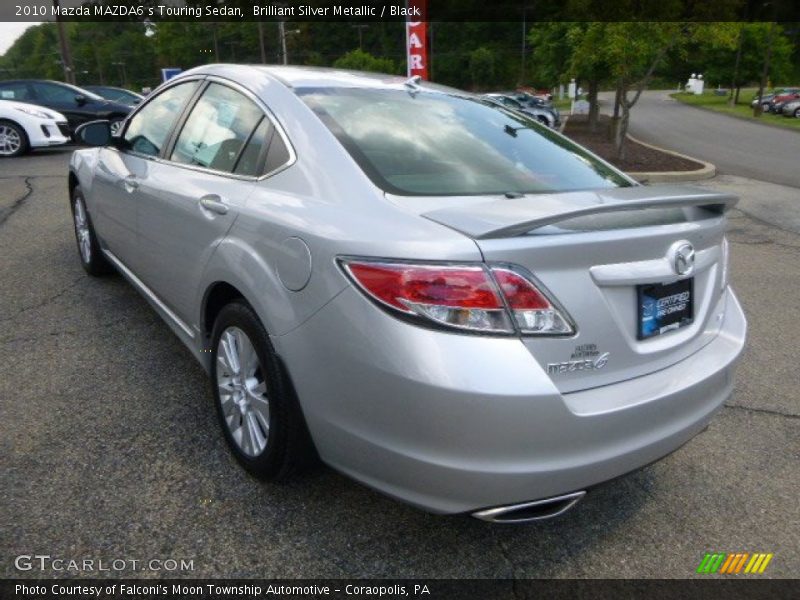 Brilliant Silver Metallic / Black 2010 Mazda MAZDA6 s Touring Sedan