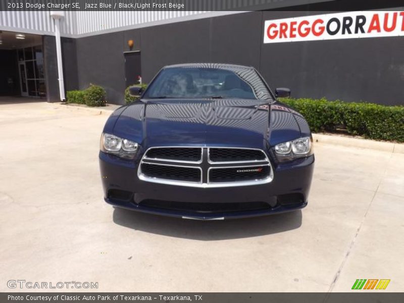 Jazz Blue / Black/Light Frost Beige 2013 Dodge Charger SE
