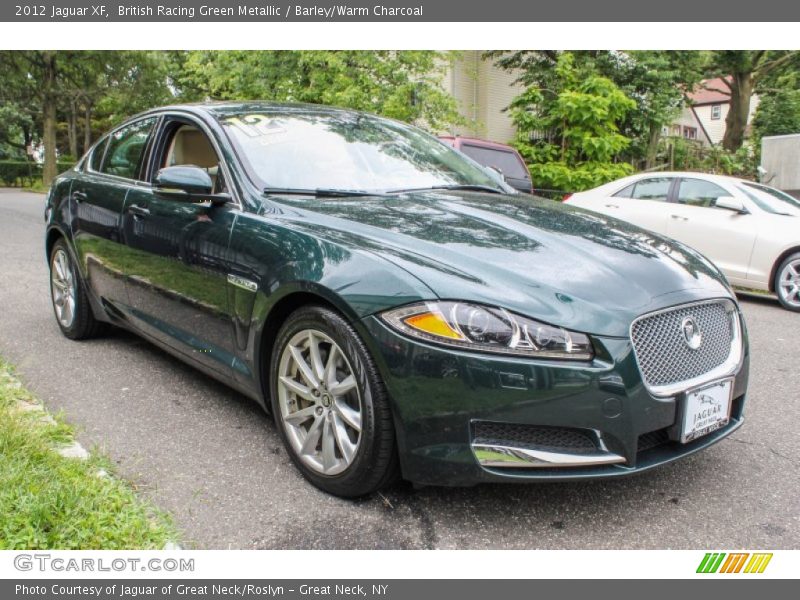 British Racing Green Metallic / Barley/Warm Charcoal 2012 Jaguar XF