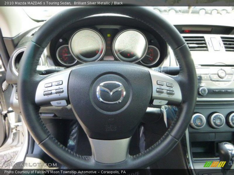 Brilliant Silver Metallic / Black 2010 Mazda MAZDA6 s Touring Sedan