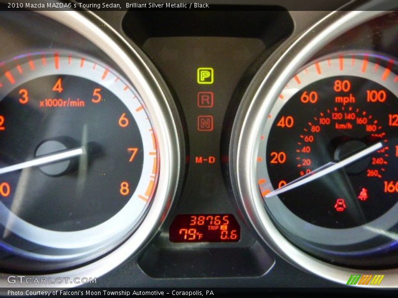 Brilliant Silver Metallic / Black 2010 Mazda MAZDA6 s Touring Sedan