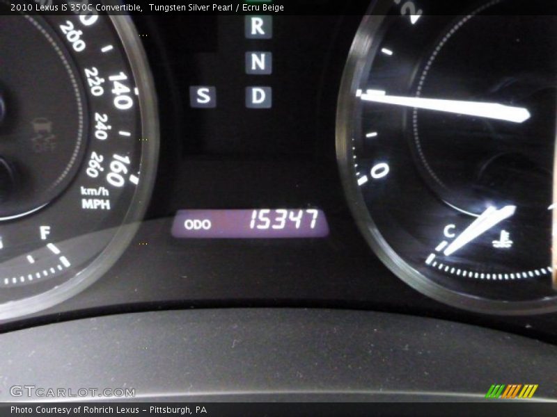 Tungsten Silver Pearl / Ecru Beige 2010 Lexus IS 350C Convertible
