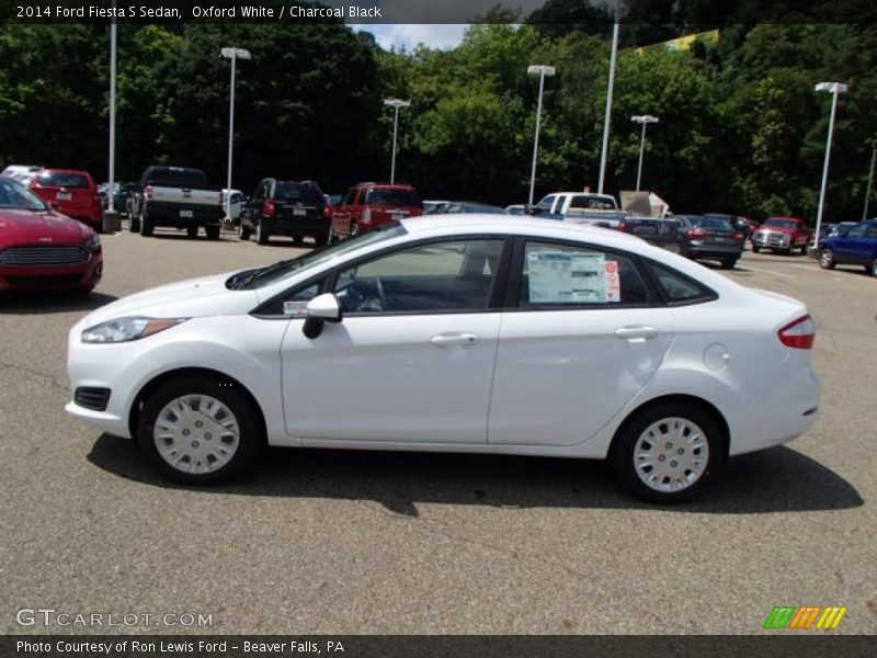 Oxford White / Charcoal Black 2014 Ford Fiesta S Sedan