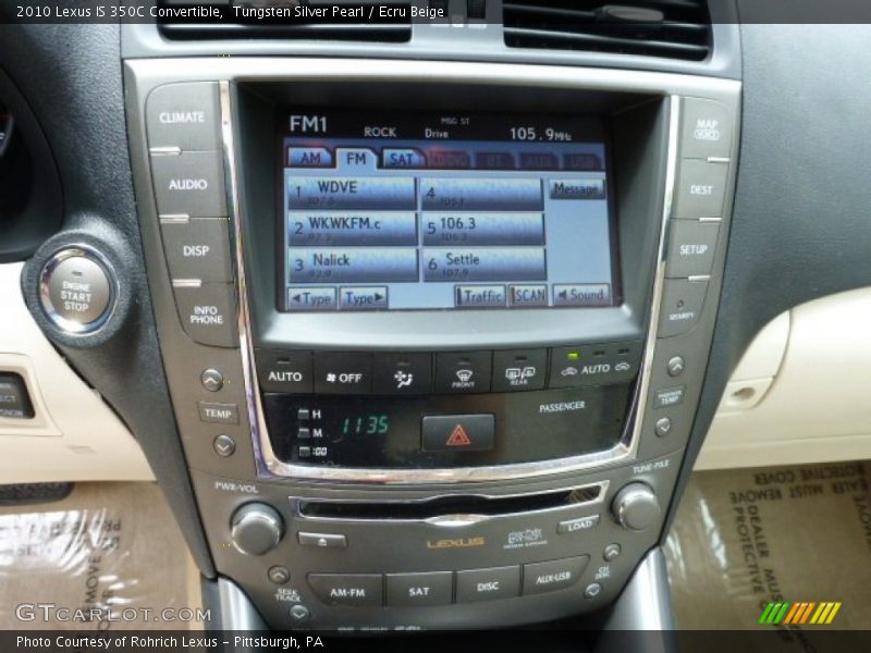 Tungsten Silver Pearl / Ecru Beige 2010 Lexus IS 350C Convertible