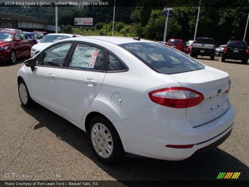 Oxford White / Charcoal Black 2014 Ford Fiesta S Sedan