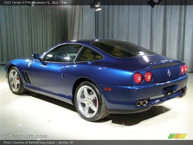 2002 Ferrari 575 Maranello F1, Blue / Tan, Back Left - 2002 Ferrari 575M Maranello F1