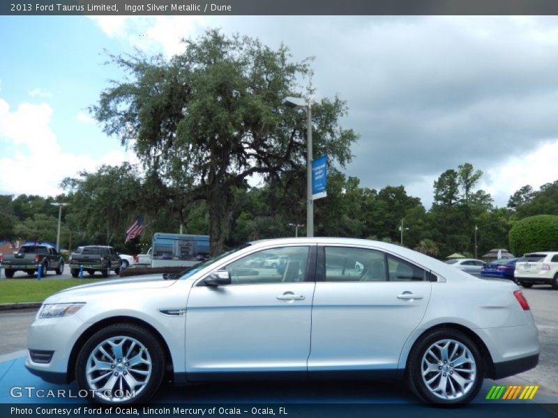 Ingot Silver Metallic / Dune 2013 Ford Taurus Limited