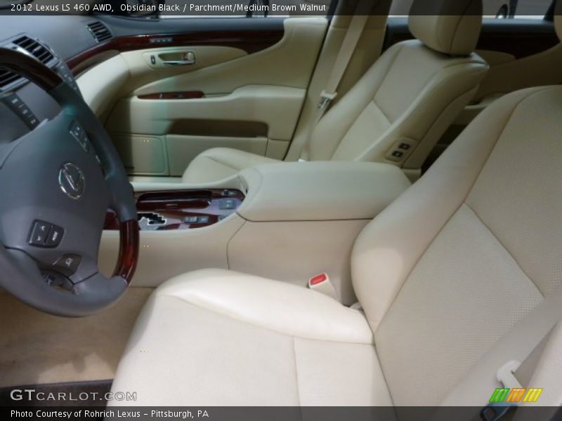 Obsidian Black / Parchment/Medium Brown Walnut 2012 Lexus LS 460 AWD