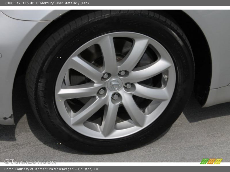 Mercury Silver Metallic / Black 2008 Lexus LS 460