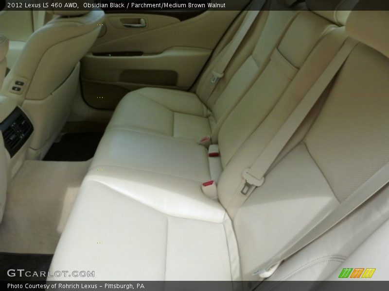 Obsidian Black / Parchment/Medium Brown Walnut 2012 Lexus LS 460 AWD