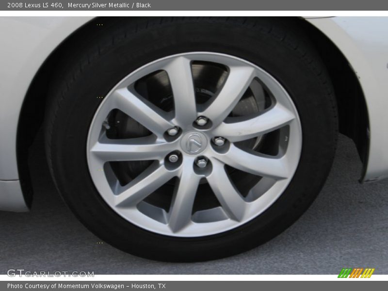Mercury Silver Metallic / Black 2008 Lexus LS 460