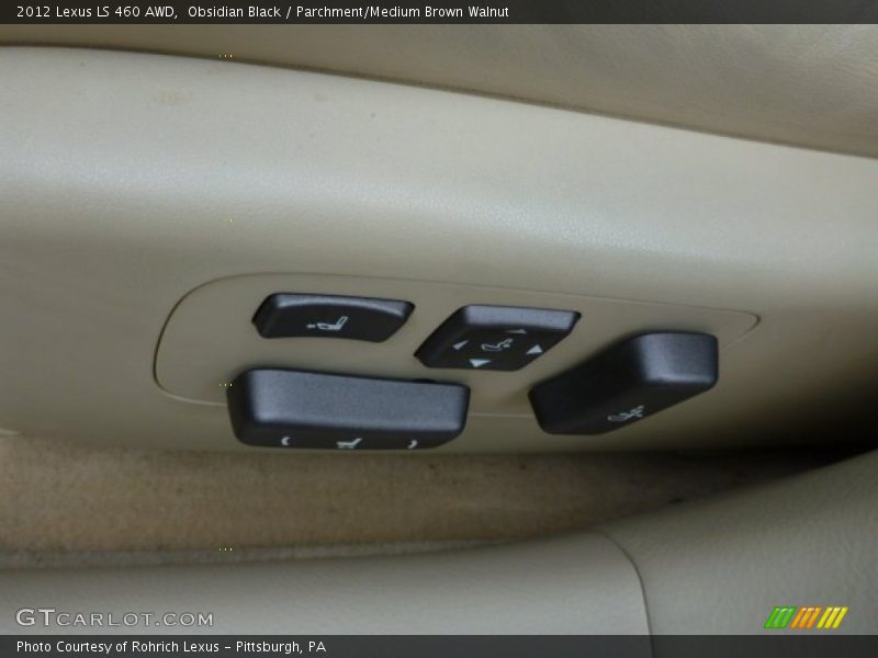 Obsidian Black / Parchment/Medium Brown Walnut 2012 Lexus LS 460 AWD