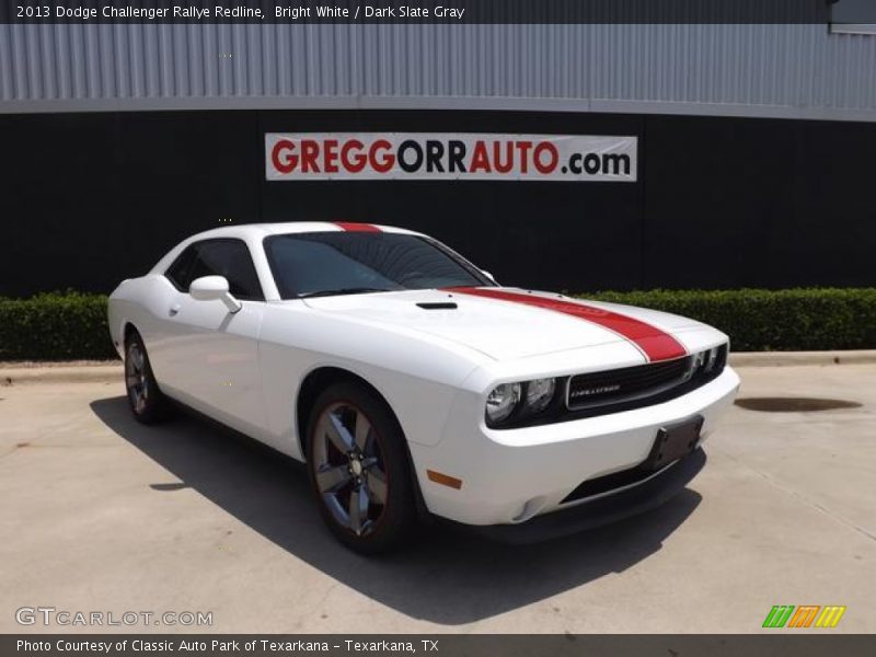 Bright White / Dark Slate Gray 2013 Dodge Challenger Rallye Redline