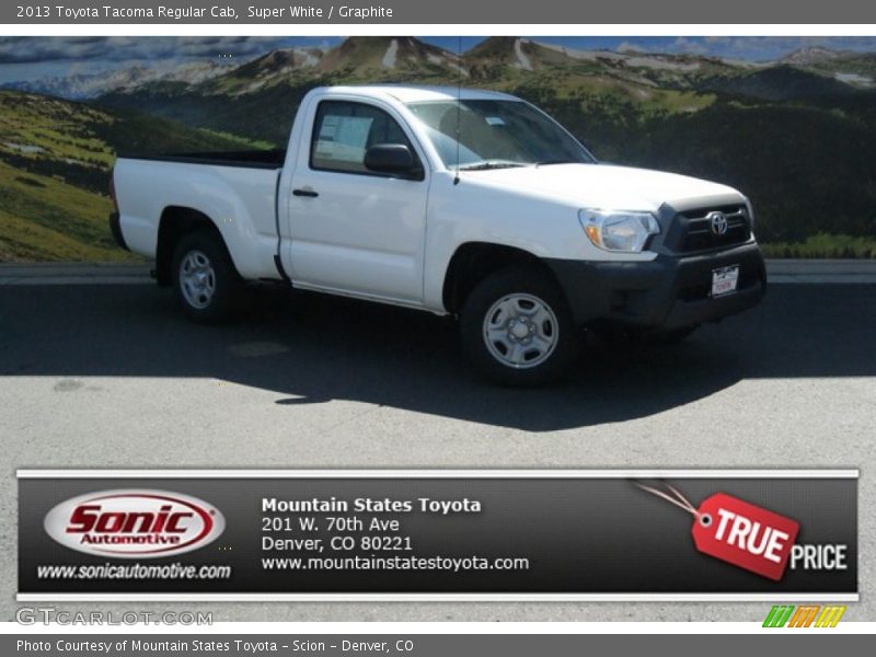 Super White / Graphite 2013 Toyota Tacoma Regular Cab
