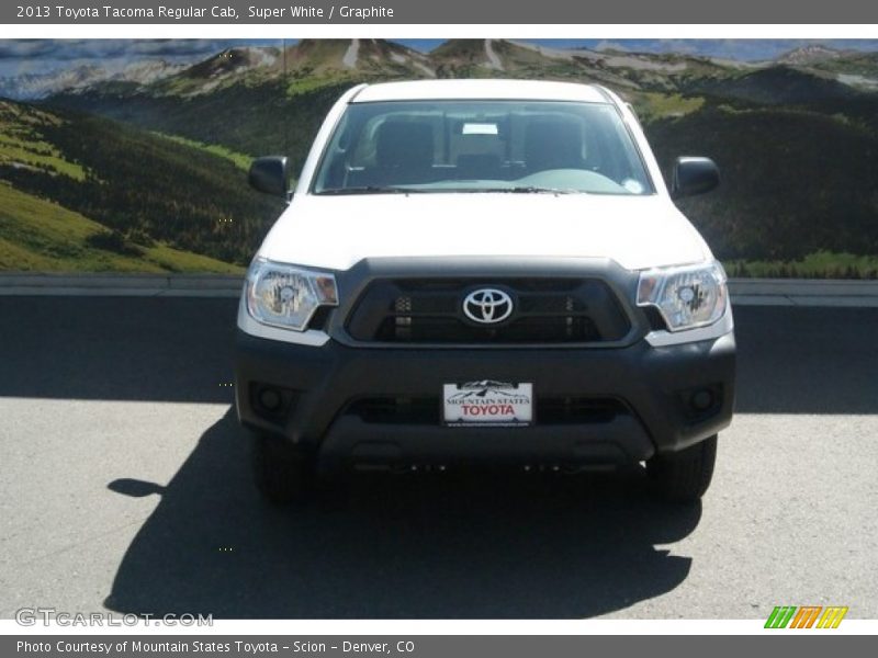 Super White / Graphite 2013 Toyota Tacoma Regular Cab