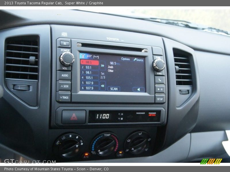 Super White / Graphite 2013 Toyota Tacoma Regular Cab