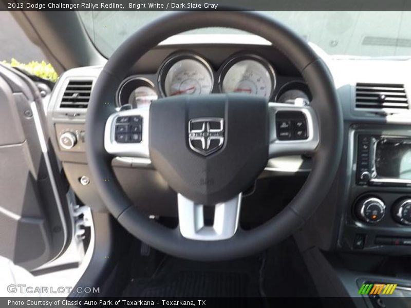 Bright White / Dark Slate Gray 2013 Dodge Challenger Rallye Redline