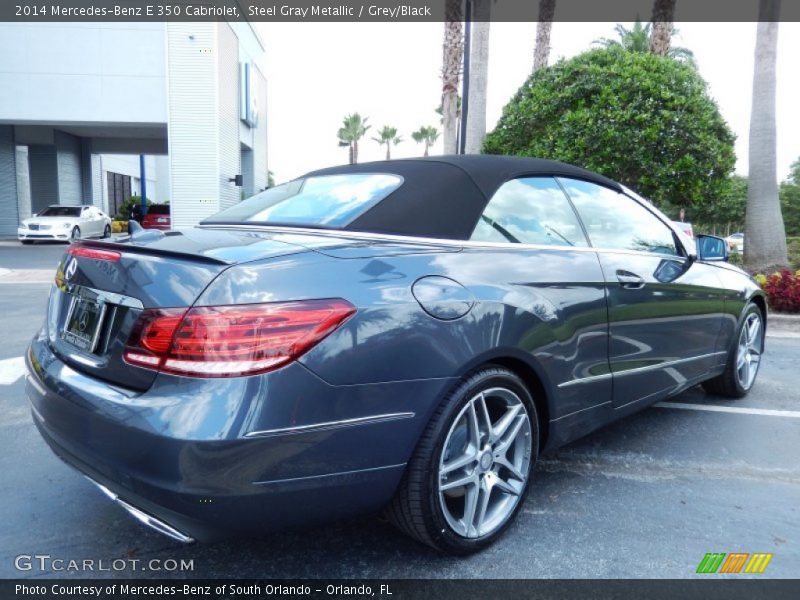 Steel Gray Metallic / Grey/Black 2014 Mercedes-Benz E 350 Cabriolet