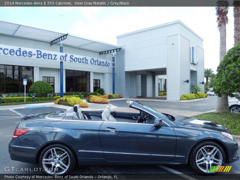 Steel Gray Metallic / Grey/Black 2014 Mercedes-Benz E 350 Cabriolet