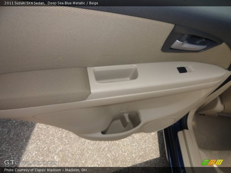 Deep Sea Blue Metallic / Beige 2011 Suzuki SX4 Sedan