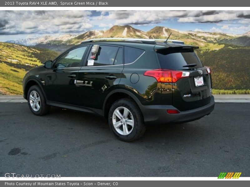 Spruce Green Mica / Black 2013 Toyota RAV4 XLE AWD