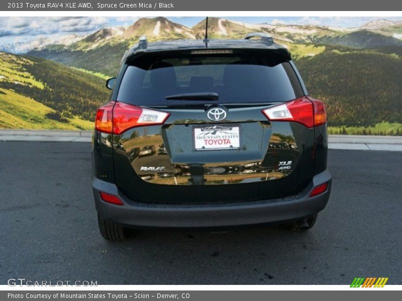 Spruce Green Mica / Black 2013 Toyota RAV4 XLE AWD