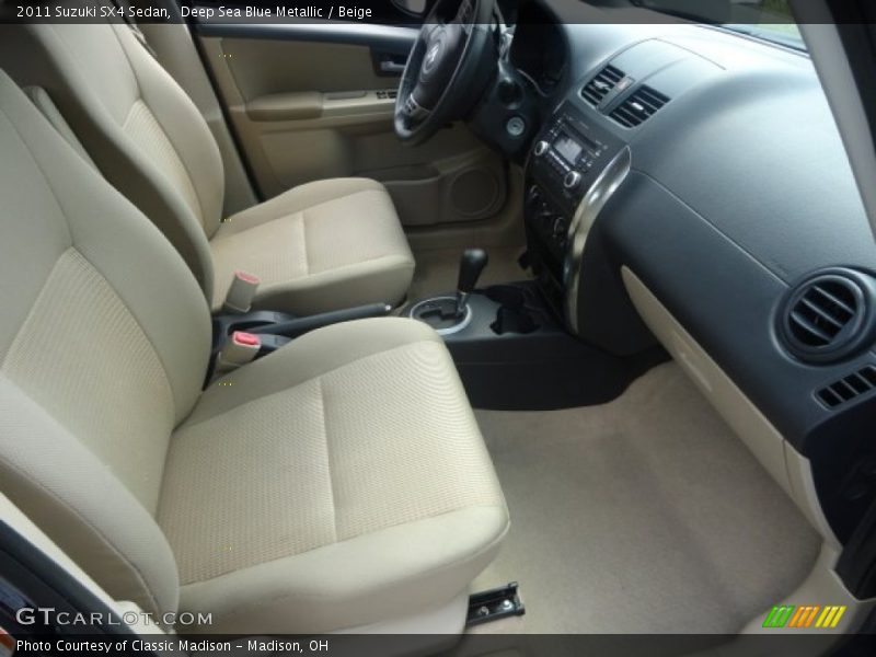 Deep Sea Blue Metallic / Beige 2011 Suzuki SX4 Sedan