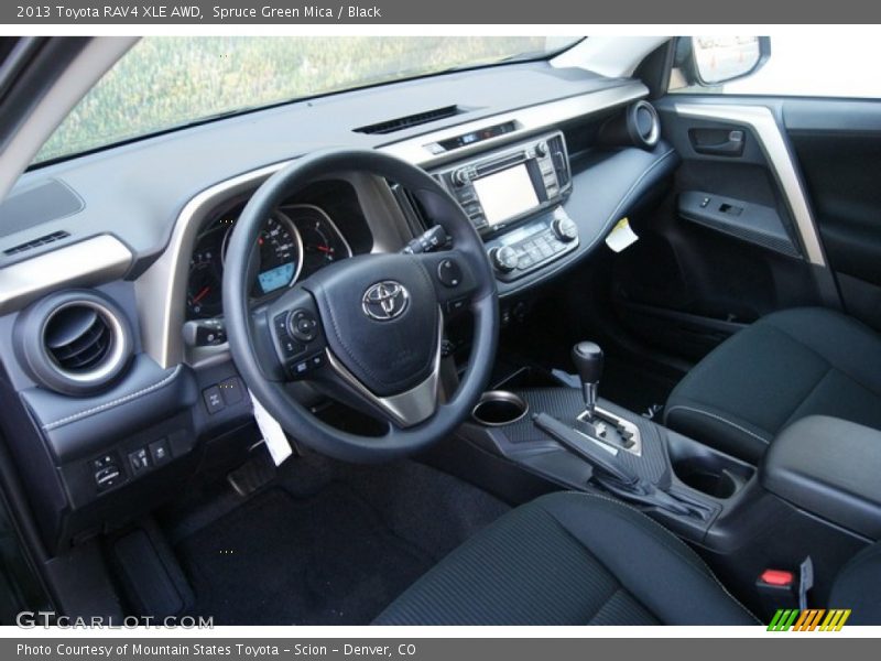 Spruce Green Mica / Black 2013 Toyota RAV4 XLE AWD