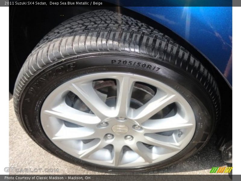 Deep Sea Blue Metallic / Beige 2011 Suzuki SX4 Sedan