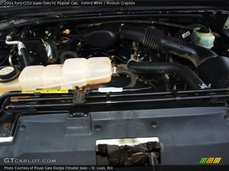 Oxford White / Medium Graphite 2001 Ford F250 Super Duty XL Regular Cab