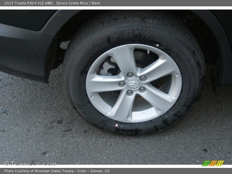Spruce Green Mica / Black 2013 Toyota RAV4 XLE AWD