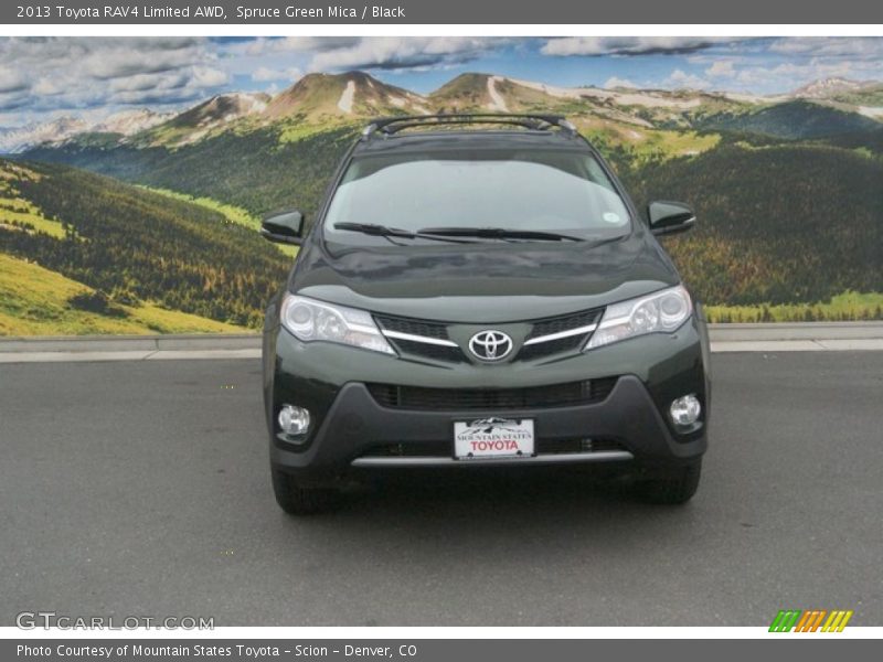 Spruce Green Mica / Black 2013 Toyota RAV4 Limited AWD