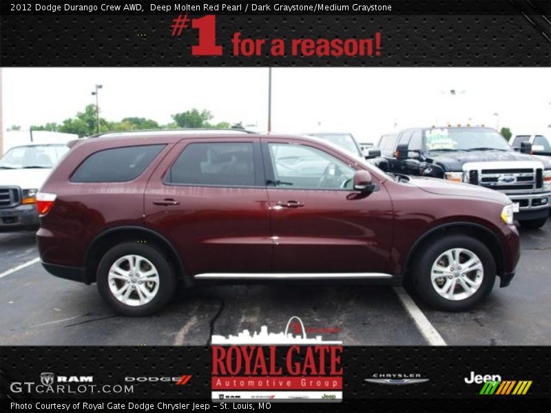 Deep Molten Red Pearl / Dark Graystone/Medium Graystone 2012 Dodge Durango Crew AWD