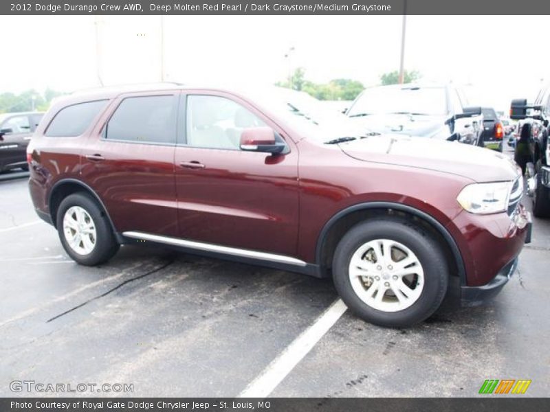 Deep Molten Red Pearl / Dark Graystone/Medium Graystone 2012 Dodge Durango Crew AWD