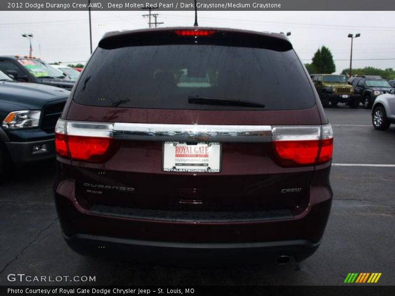 Deep Molten Red Pearl / Dark Graystone/Medium Graystone 2012 Dodge Durango Crew AWD