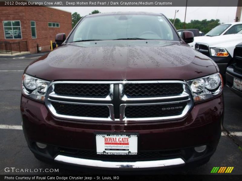 Deep Molten Red Pearl / Dark Graystone/Medium Graystone 2012 Dodge Durango Crew AWD