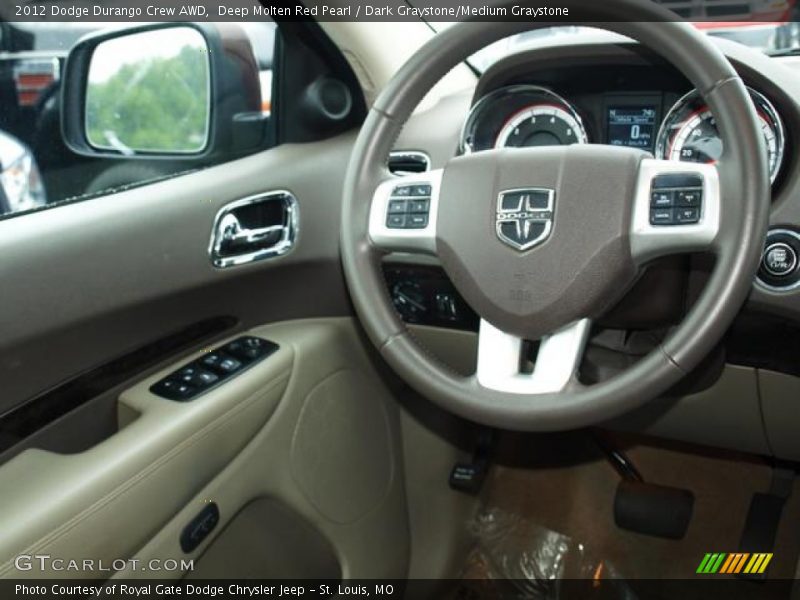 Deep Molten Red Pearl / Dark Graystone/Medium Graystone 2012 Dodge Durango Crew AWD
