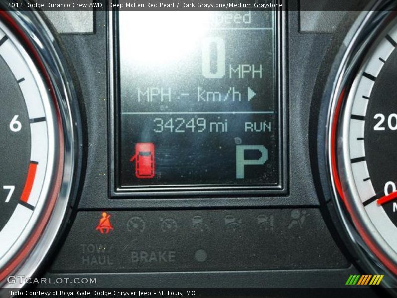 Deep Molten Red Pearl / Dark Graystone/Medium Graystone 2012 Dodge Durango Crew AWD