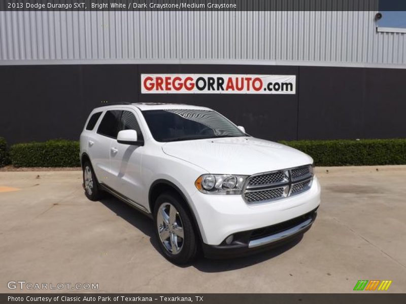 Bright White / Dark Graystone/Medium Graystone 2013 Dodge Durango SXT