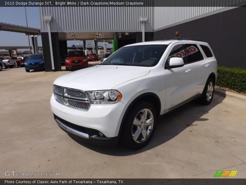 Bright White / Dark Graystone/Medium Graystone 2013 Dodge Durango SXT