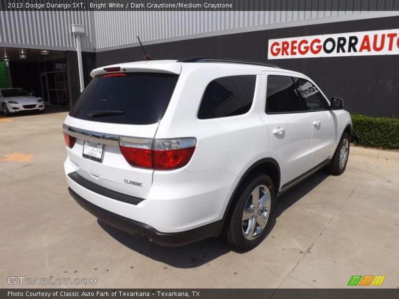 Bright White / Dark Graystone/Medium Graystone 2013 Dodge Durango SXT