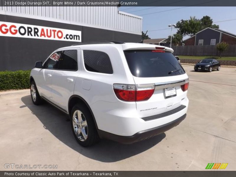 Bright White / Dark Graystone/Medium Graystone 2013 Dodge Durango SXT
