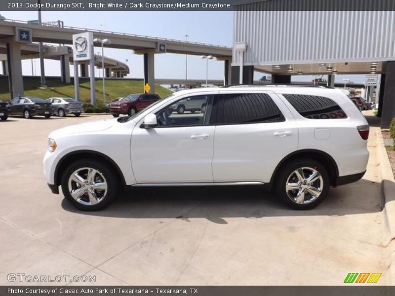 Bright White / Dark Graystone/Medium Graystone 2013 Dodge Durango SXT