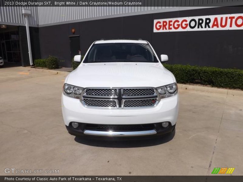 Bright White / Dark Graystone/Medium Graystone 2013 Dodge Durango SXT