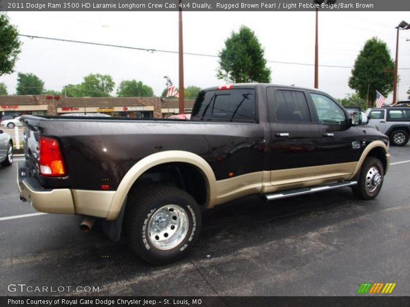 Rugged Brown Pearl / Light Pebble Beige/Bark Brown 2011 Dodge Ram 3500 HD Laramie Longhorn Crew Cab 4x4 Dually