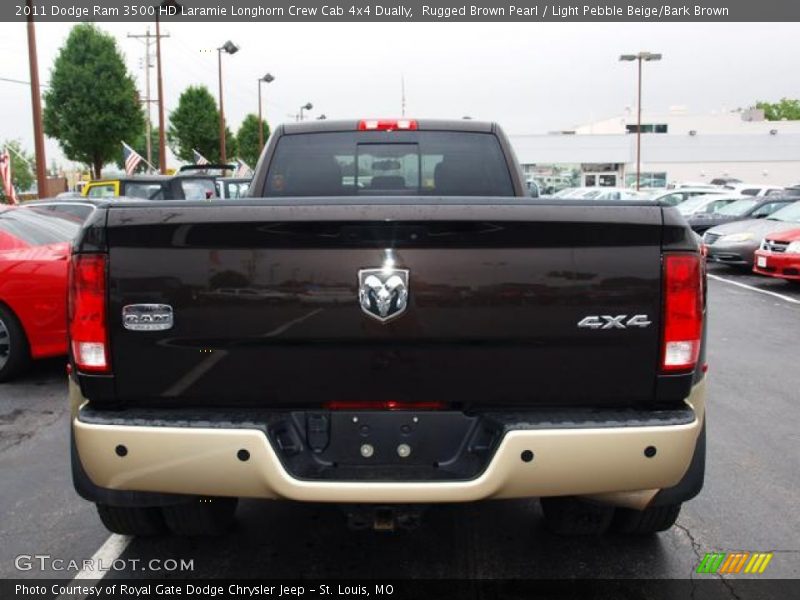 Rugged Brown Pearl / Light Pebble Beige/Bark Brown 2011 Dodge Ram 3500 HD Laramie Longhorn Crew Cab 4x4 Dually