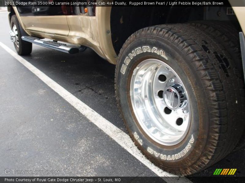 Rugged Brown Pearl / Light Pebble Beige/Bark Brown 2011 Dodge Ram 3500 HD Laramie Longhorn Crew Cab 4x4 Dually