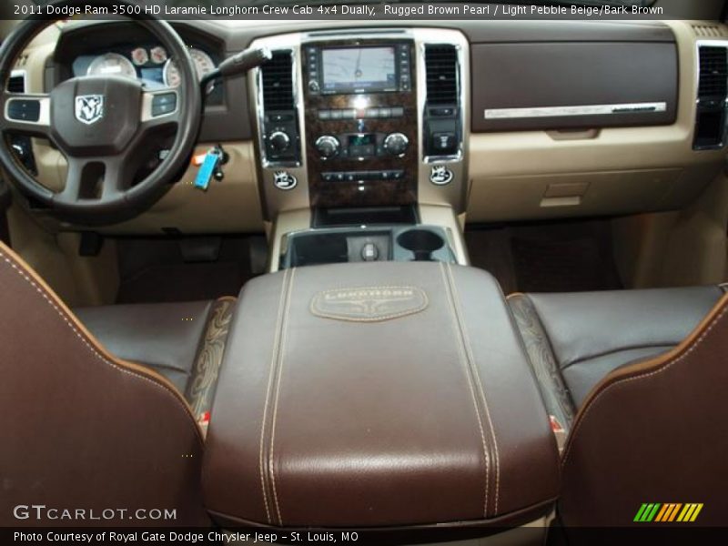 Rugged Brown Pearl / Light Pebble Beige/Bark Brown 2011 Dodge Ram 3500 HD Laramie Longhorn Crew Cab 4x4 Dually