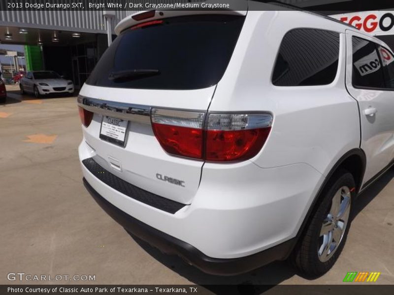 Bright White / Dark Graystone/Medium Graystone 2013 Dodge Durango SXT